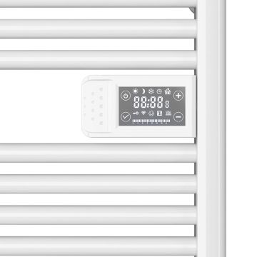 Kupaonski radijator ljestve bijeli sa termostatom